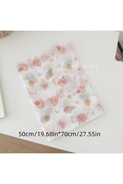 Choice ورق تغليف هدايا بنقشة مخروط الكيك الوردي - 20 قطعة (10 قطع/20 قطعة) - ...