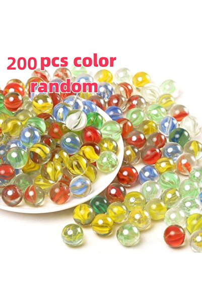 Choice 200 قطعة عشوائية من 100/200 قطعة من كرات زجاجية ملونة مقاس 14 مم، لعبة...