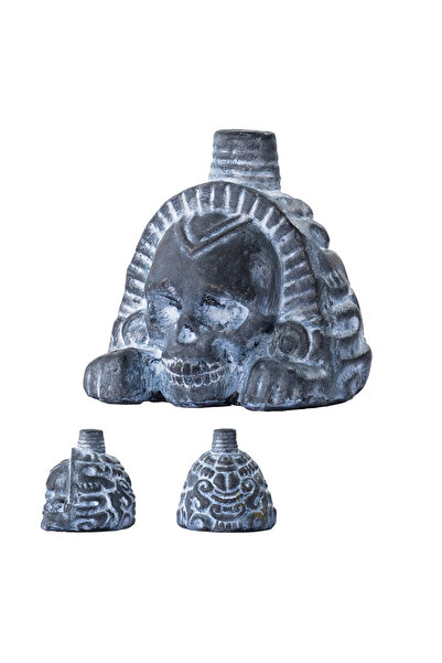 Choice Aztec whistle Handcrafted Aztec Lion Body & Human Face Ceramic Whistle...