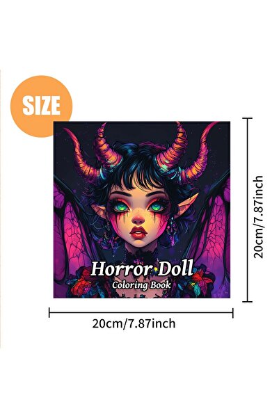 Choice كتاب تلوين دمية الرعب X1-568، رسوم متحركة أنمي، 24 صفحة، جمجمة امرأة م...