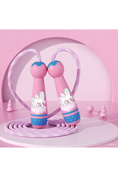 Choice Horse-1pcs Adjustable Kids Jump Rope - Cotton Braided Skipping Rope wi...