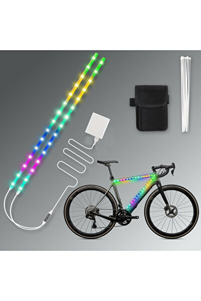 Choice تُعد شرائط إضاءة RGBIC البيضاء للدراجات الهوائية ذات الـ 15 مصباحًا من...