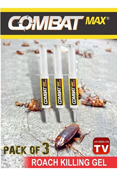 COMBAT جل ماكس 10 غرام لمكافحة الصراصير - سهل الاستخدام وفعال، عبوة من 3 قطع
