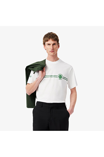 Lacoste Printed Embroidered Cotton Jersey T-shirt - TH9694-00-001
