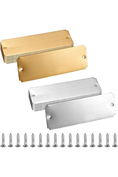 Choice AECH09-04739 ٢٠ لوحة اسم محفورة بالليزر، لونان، مصنوعة من الفولاذ المقاوم للصدأ، لوحة شخصية