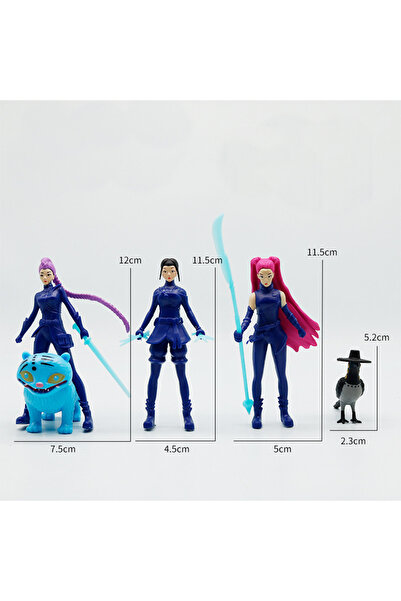 Choice خمس قطع كاملة من مجسمات صائدي الشياطين من الكيبوب، مجسمات صائدي الشياطين من الكيبوب، مجسمات هانتريكس، لعبة ديربيز تايجر رو