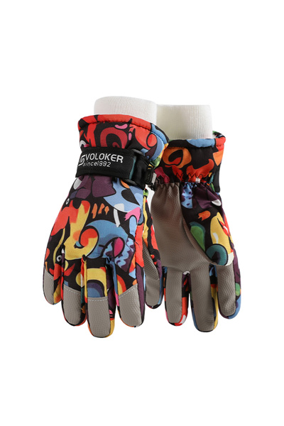 Choice قفازات تزلج جرافيتي شتوية دافئة مع طبقة مخملية سميكة للرجال والنساء، م...