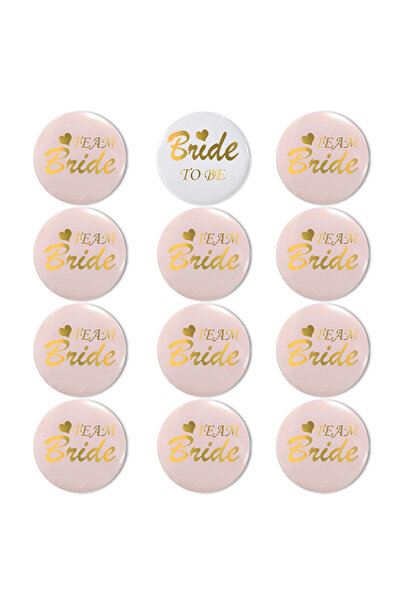 Choice مجموعة من 12 قطعة من شارات حفلة توديع العزوبية، فريق العروس، وصيفات ال...