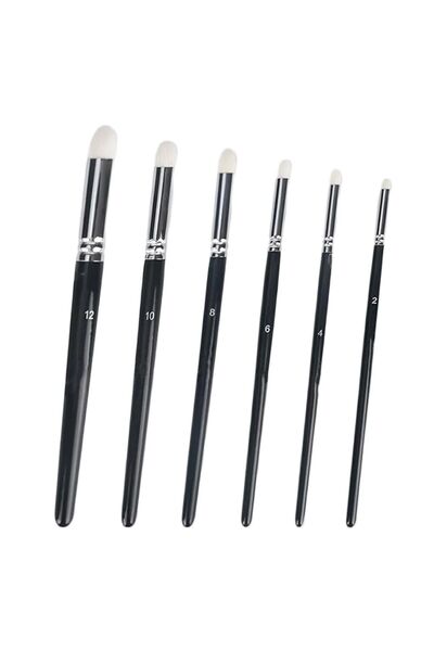 choice2 6 قطع من فرش الصوف الجافة، فرش صغيرة للتفاصيل، فرش صغيرة لفناني المنم...