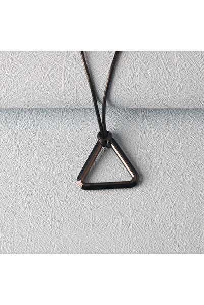 Choice قلادة تحويل سوداء بحلقة سحب، قلادة تحويل مثلثة، قلادة طويلة سوداء من ا...