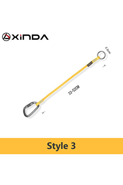 Choice حبل أمان مطاطي من نوع Xinda رقم 3 مزود بخطاف كارابين، حبل أمان عملي مض...