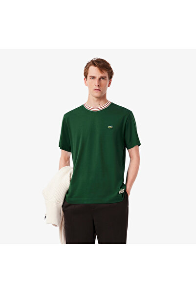 Lacoste تيشيرت فرنسي الصنع بياقة مخططة - TH5455-00-132