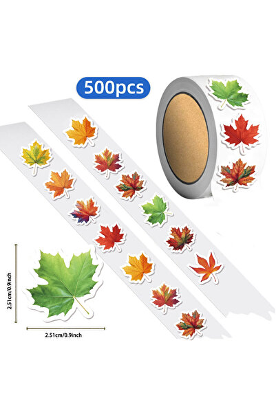 Choice ٥٠٠ قطعة من ملصقات أوراق القيقب التحفيزية، ١٠ أنماط مختلفة، ٢.٥ سم/١ ب...