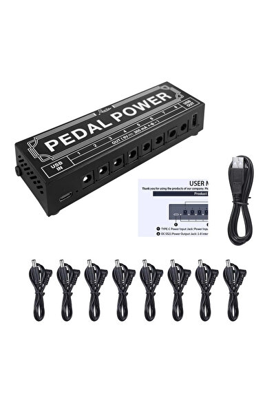 Choice مصدر طاقة دواسة تأثيرات ROWIN، 8 مداخل ومخارج تيار مستمر من النوع C معزولة، مخرج USB 5 فولت، مخرج 9 فولت 300 مللي أمبير...