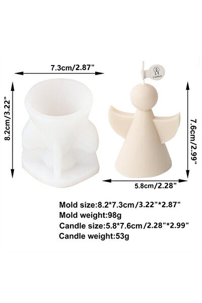 Choice Angle mold 3D Angel Silicone Mold for Candle Making Crafting DIY Homem...