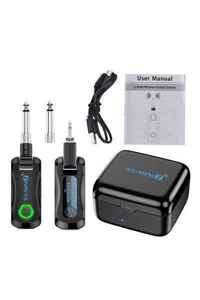 Choice نظام جيتار لاسلكي أسود بتردد 2.4 جيجا هرتز، جهاز إرسال واستقبال قابل ل...