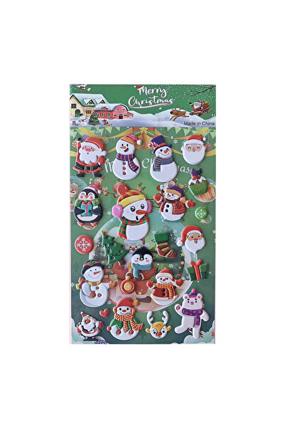 Choice ملصقات عيد الميلاد ثلاثية الأبعاد منتفخة، خضراء اللون، مقاس 18×10 سم، ...