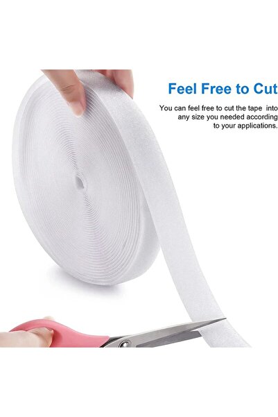 Choice3 شريط لاصق أبيض بطول متر واحد وعرض 30 مم، شريط فيلكرو من النايلون غير ...