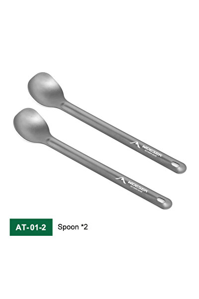 Widesea WSAT-105-2 alumium camping spoon long handle tableware 20G light weig...