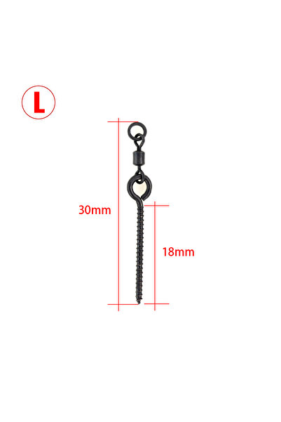 HIRISI مجموعة من 20 قطعة من حلقات دوارة لصيد الكارب، مزودة بحلقة دوارة، مناسب...