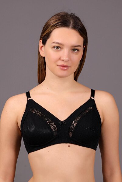 cotonhause Women's Underwire-Free Black Shaping / Sculpting Bra – Comfort Without Padding Model C0T4N7133