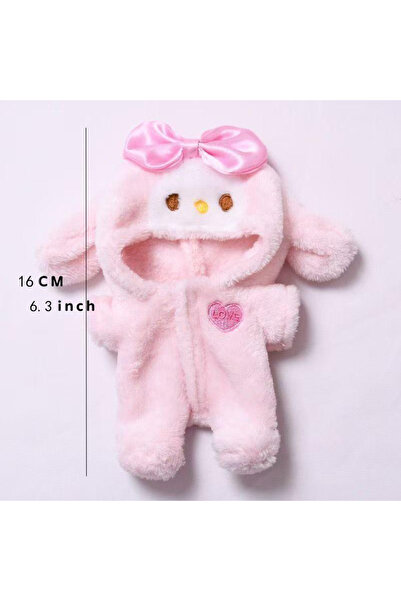 Choice لا دمية، لا دمية - بدلة نوم وردية كاواي على شكل سمكة قرش للدمى الصغيرة...