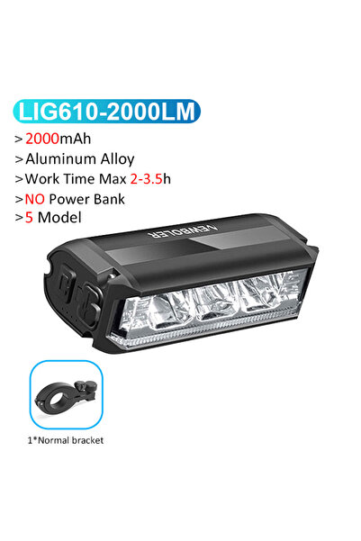 Choice مصباح دراجة أمامي من نيوبولر LIG610 بقوة 4500 لومن، مزود ببطارية 14000...