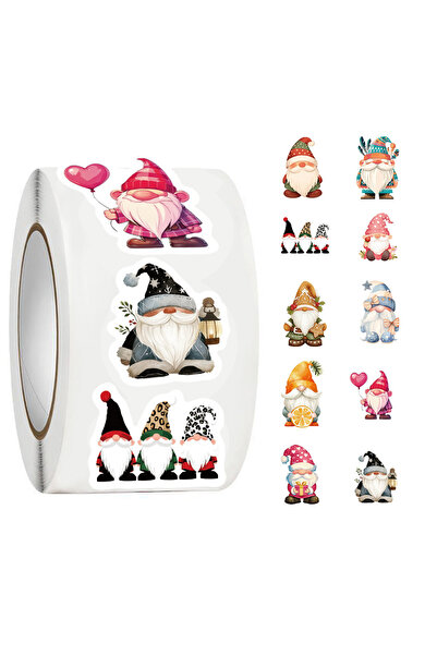 Choice ٥٠٠ قطعة من ملصقات غنوم بابا نويل الدائرية، ملصقات تغليف، ملصقات زخرفي...