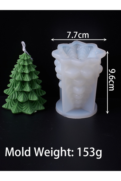 Choice قالب سيليكون على شكل مخروط صنوبر كبير لشجرة عيد الميلاد، قالب شموع معط...
