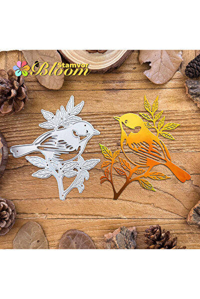 Choice قوالب تقطيع معدنية أصلية بتصميم طائر جميل على الأغصان، مناسبة لأعمال س...