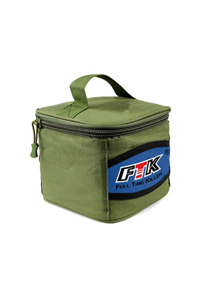 Choice حقيبة تخزين بكرة صيد FTK خضراء، حقيبة حمل، قماش أكسفورد، بكرة صيد، طعم...