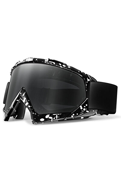 Choice نظارات التزلج VA7-1 بإطار كبير وعدسات ملونة، مغناطيسية مزدوجة الطبقات مضادة للضباب، مناسبة للوجه الكبير، مثالية للتزلج على الثلج