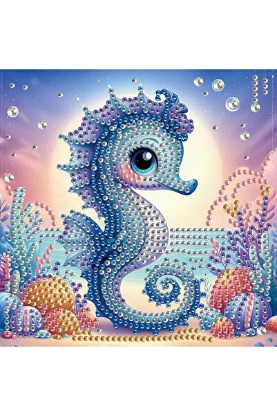 Choice مجموعة رسم فنية ماسية على شكل فرس البحر، مناسبة للمبتدئين البالغين، أحجار كريستال ماسية خاصة