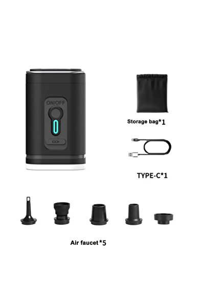 Choice مضخة نفخ لاسلكية سوداء محمولة صغيرة الحجم للاستخدام الخارجي، ضاغط هواء...
