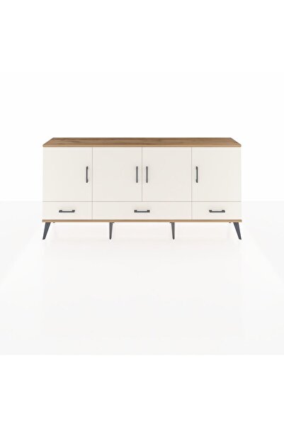 Dienni Arges Konsol 6 Raflı 3 Çekmeceli 4 Kapaklı 176x30x83 Çam-Aytaşı/Aytaşı