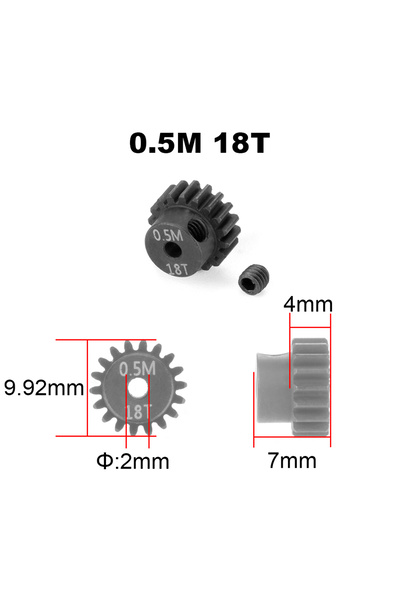 Choice تروس محرك PYFORE M0.5 مقاس 18 سنًا، فتحة 2 مم، من 13 إلى 27 سنًا، لسيا...