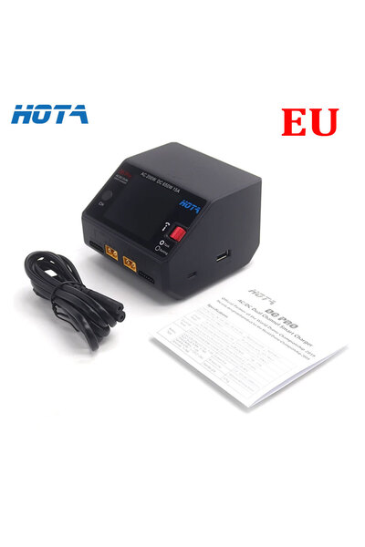 Choice شاحن بطاريات ذكي HOTA D6 Pro أسود اللون، مزود بقابس أوروبي، بقدرة 200 ...