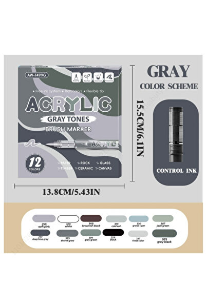 Choice أقلام تلوين أكريليك G 84 لونًا، بنظام حبر سائل مباشر، طرف فرشاة، للخشب...