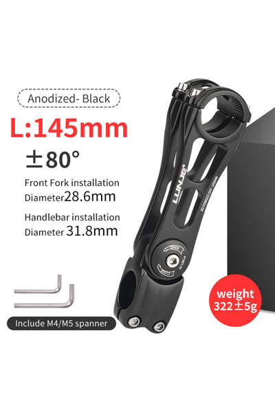 Choice جذع مقود دراجة جبلية قابل للتعديل 31.8 × 145 مم، 90/110/130/145 مم، ±8...