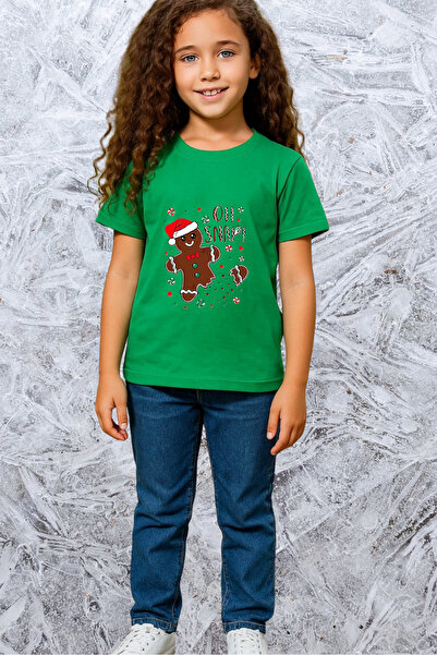 Windy Island Fete/Băieți Unisex bumbac 100% „Biscuit Man” cu imprimeu tricou