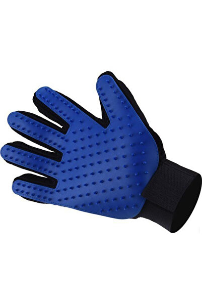 Excellent Houseware cat/dog grooming glove-brush, textile, 18x15x23 cm, blue/...