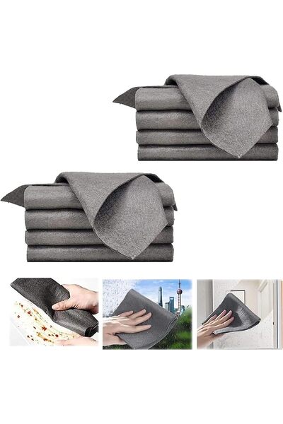 NALACAL مناديل تنظيف سميكة من الألياف الدقيقة السحرية - 8 قطع، 30 × 30 سم