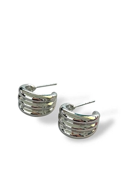 New Obsessions Silver Color Steel Earrings