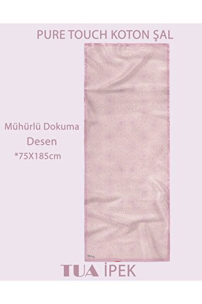 tuaipek Mühürlü Dokuma Desen Pure Touch Koton Şal 75x185cm