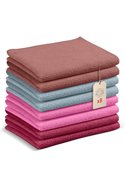 Hotel Linen Klub 8-Pack Microfiber Wash Cloths (40 x 40 cm, Mixed Colors)
