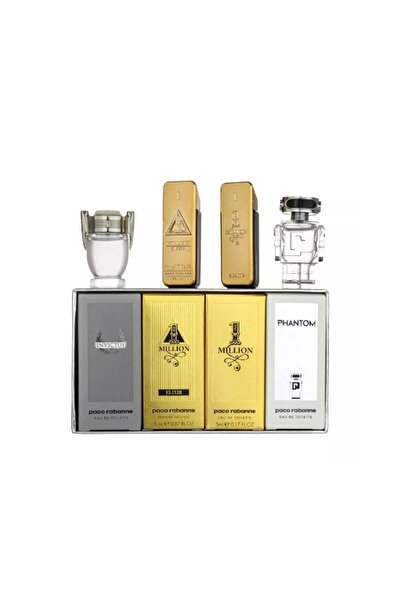 Paco Rabanne For Men Mini Set 4 X 5ml (Phantom Eau De Toilette + Invictus Eau De Toilette + 1 Millio