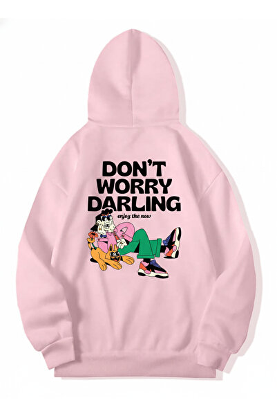 BRZ COLLECTION Unisex Oversize kroj Ne brini, dukserica sa kapuljačom (SVETLO...