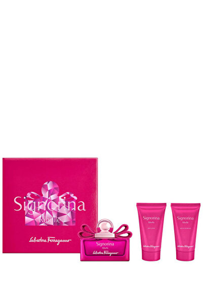 Salvatore Ferragamo Signorina Ribelle For Women Eau De Parfum 50ml+ Bath & Sg 50ml + Bl 50ml Travel