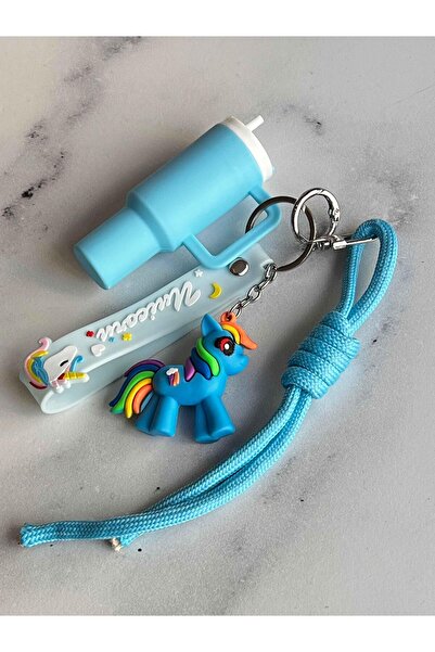 ROSSEV Μπρελόκ με φιγούρα θερμοσίφωνα - Μπλε Μπρελόκ (Μονόκερος ουράνιο τόξο)