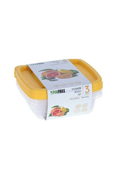 Excellent Houseware Set of 3 casseroles, polypropylene, 17x17x5.5 cm, 1 l, tr...